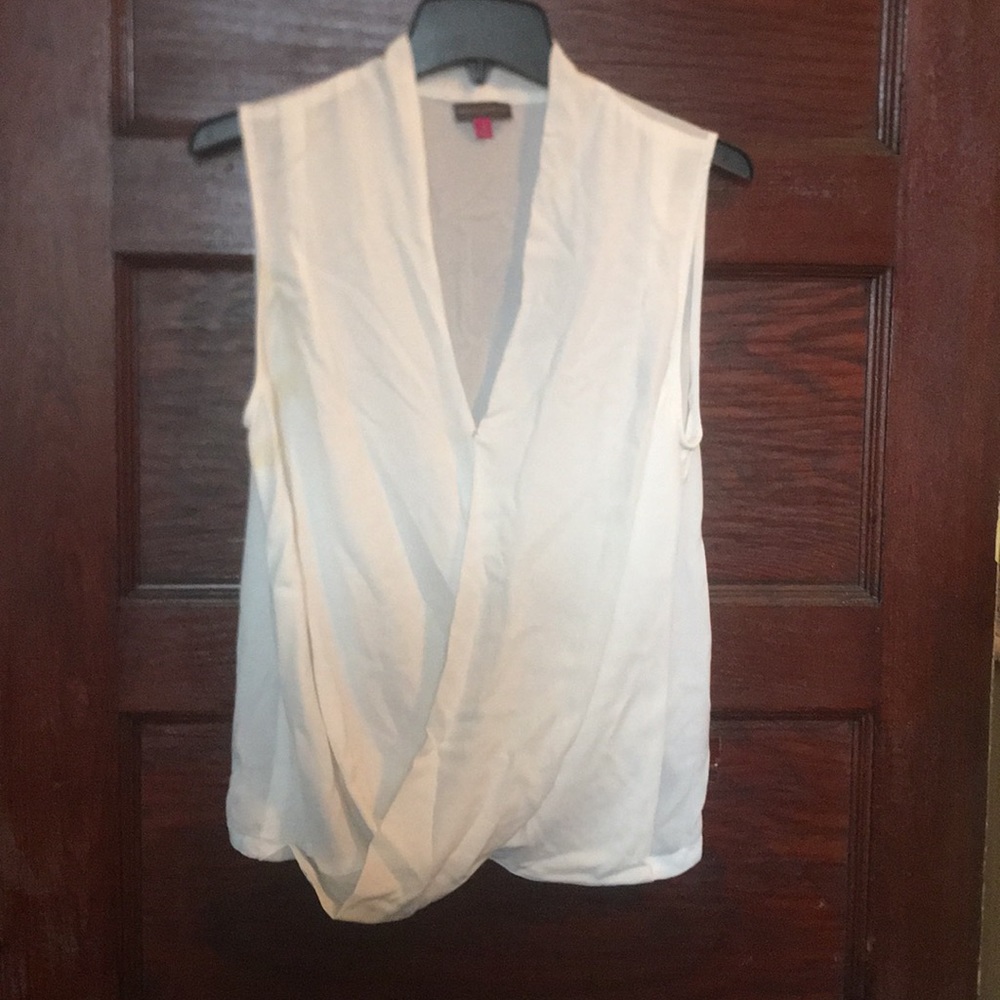 Sleeveless cream top